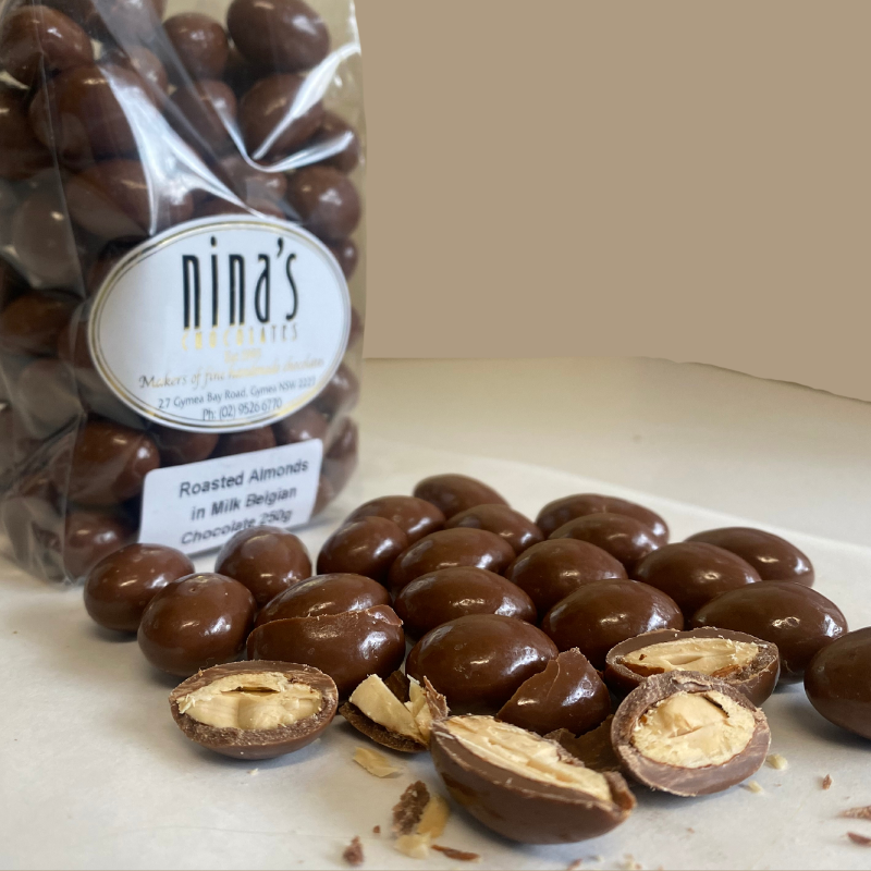Roasted Almonds in Milk Belgian Chocolate 250g